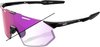 Brille 100% HYPERCRAFT SQ Gloss Black  Photochromic Purple Mirror